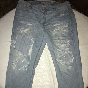 American Eagle Ripped Boyfriend Jeans
